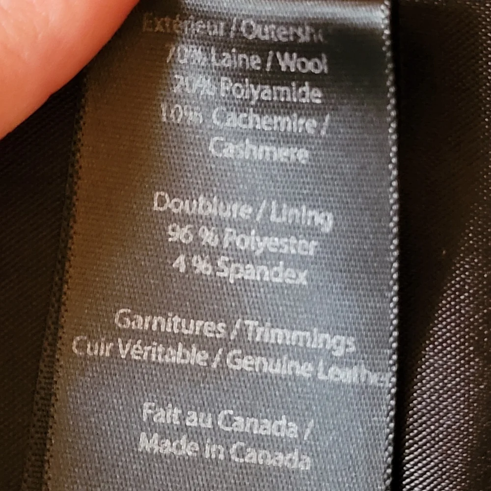 Mackage 70% wool Alma black pea coat- size medium - Picture 7 of 10